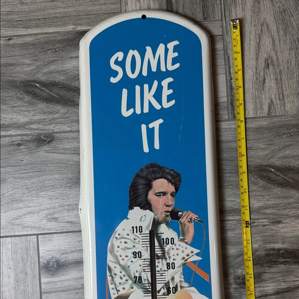 Vintage Blue Elvis Presley Icon Wall Thermometer